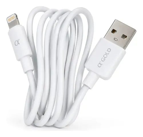 Cabo De Dados Usb Para Iphone Com Led 1m 25w Agold Cb39-2