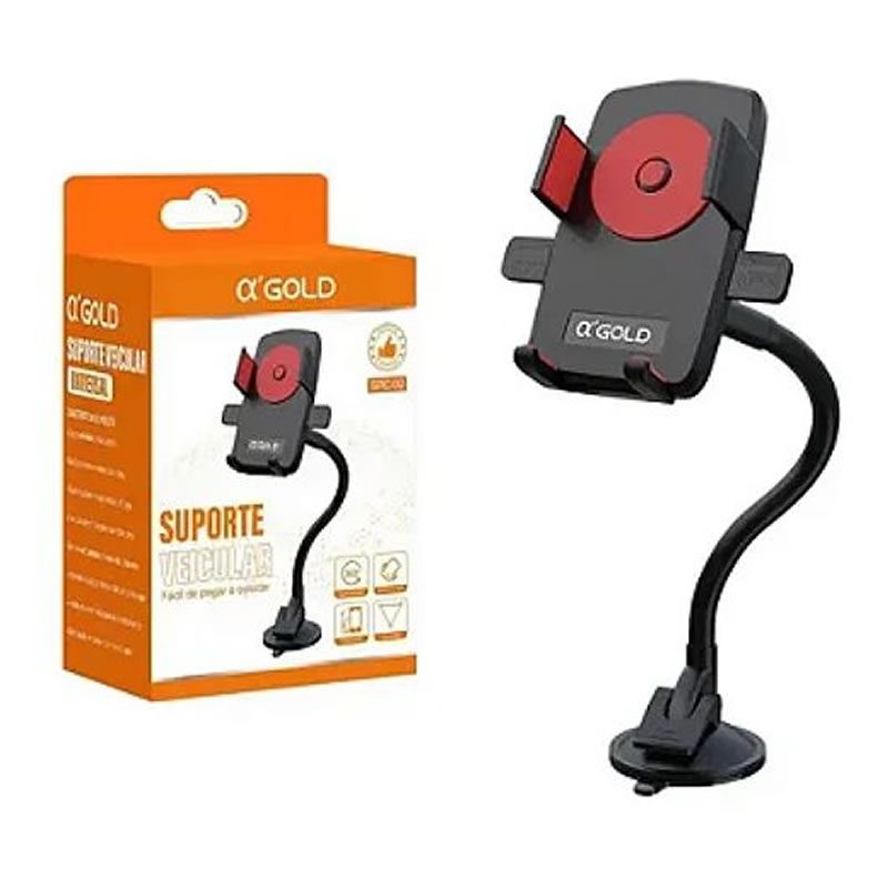 Suporte Veicular Universal Com Ventosa Agold Spc-02