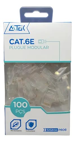 Conector Rj45 Cat6e 100pcs Aitek Sigma-p606