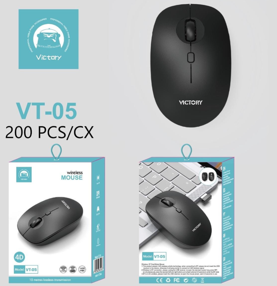Mouse Sem Fio - VT-05 - Victory