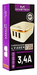 Carregador USB 3,4A Maketech