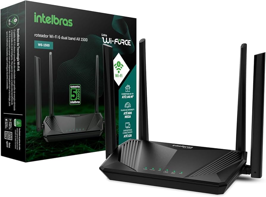 Roteador Wi-Fi 6 Ax 1500 - W6-1500 - Intelbras