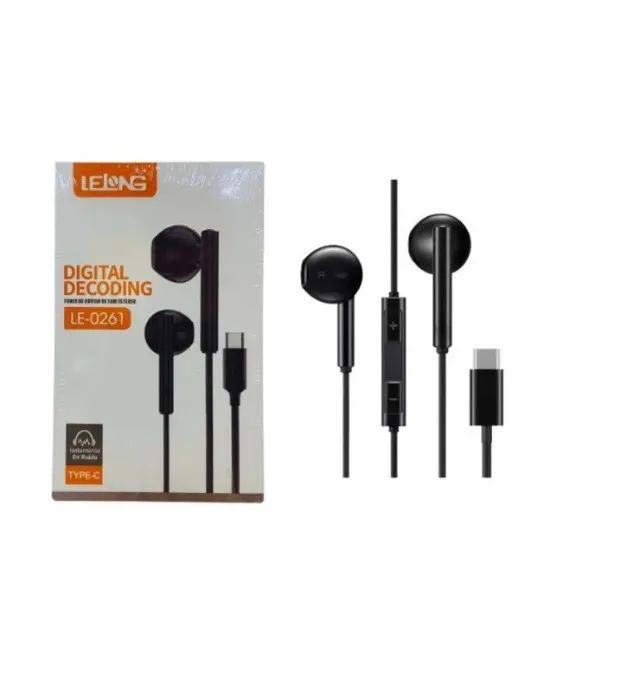 Fone De Ouvido Com Entrada Type-c 1.2m Lelong Le-0261