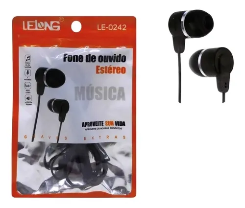 Fone De Ouvido c/ Fio - Lelong - Le-0242