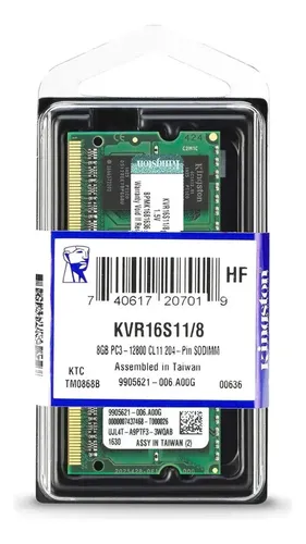 Memoria Ddr3L 8gb 1333mhz - Kingston - Notebook