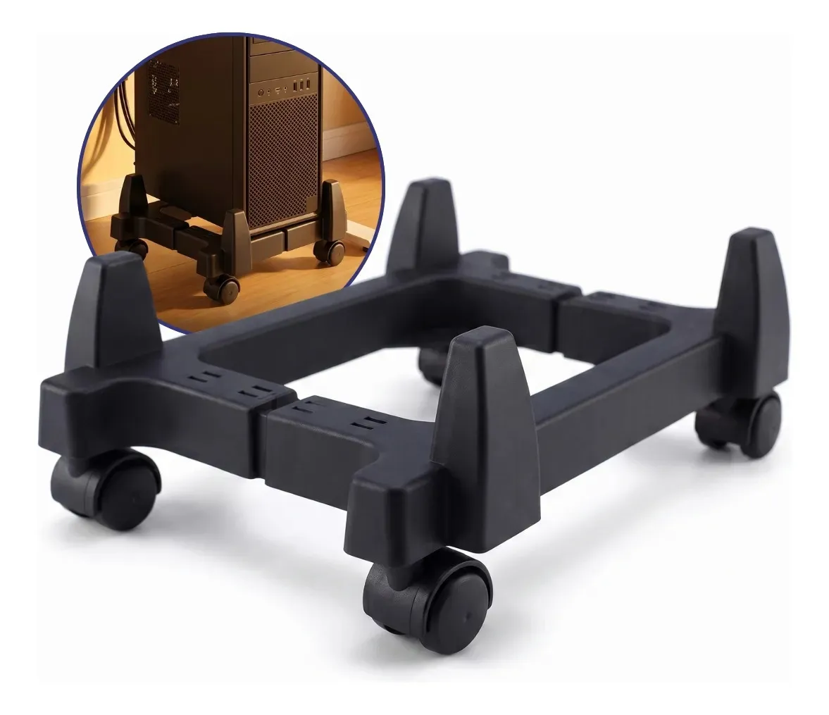 Carrinho p/ CPU Suporte Nobreak Gabinete c/ Rodinhas