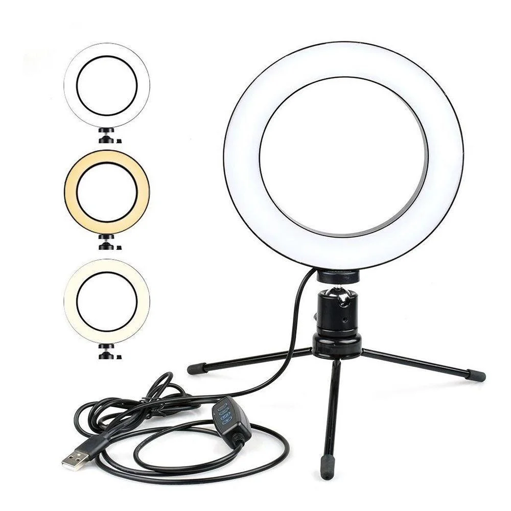 Ring Led Light 6" Polegadas Com Tripé
