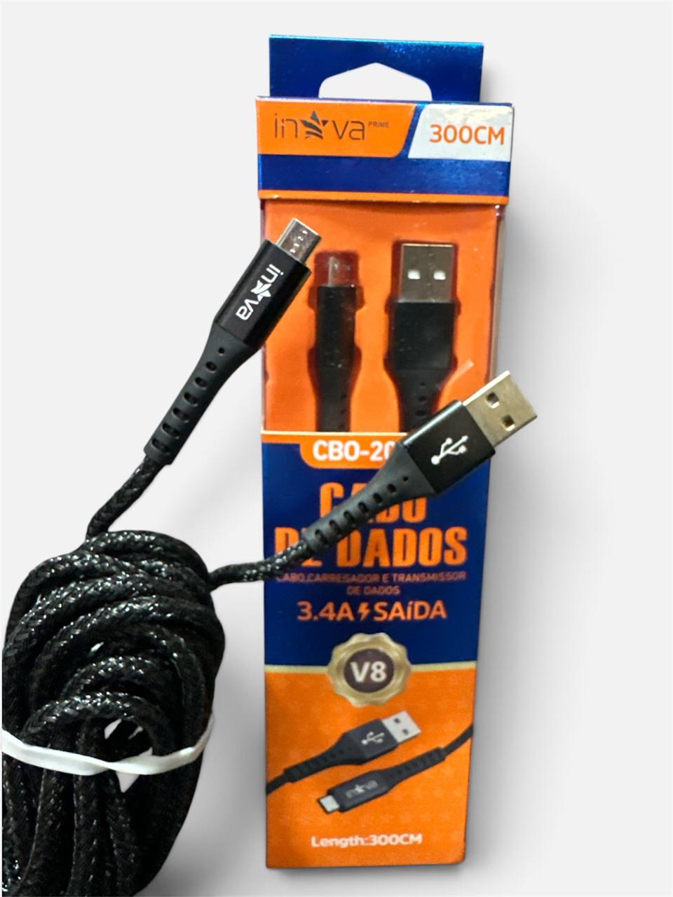 Cabo USB p/ V8 3m - Inova - Cbo-20255