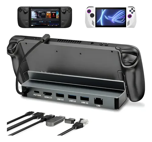 7 em 1 p/ Steam Deck 4k 60hz Dock Station