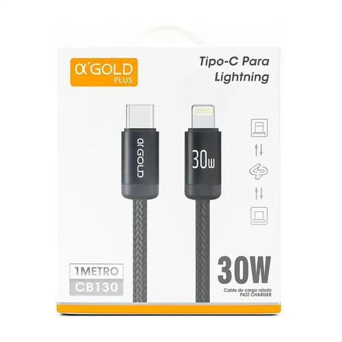 Cabo De Dados Tipo / Lightning - A'Gold - Cb130