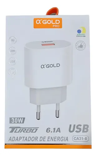 Carregador Fonte Usb 6.1a 30w - A'Gold - Ca31-8