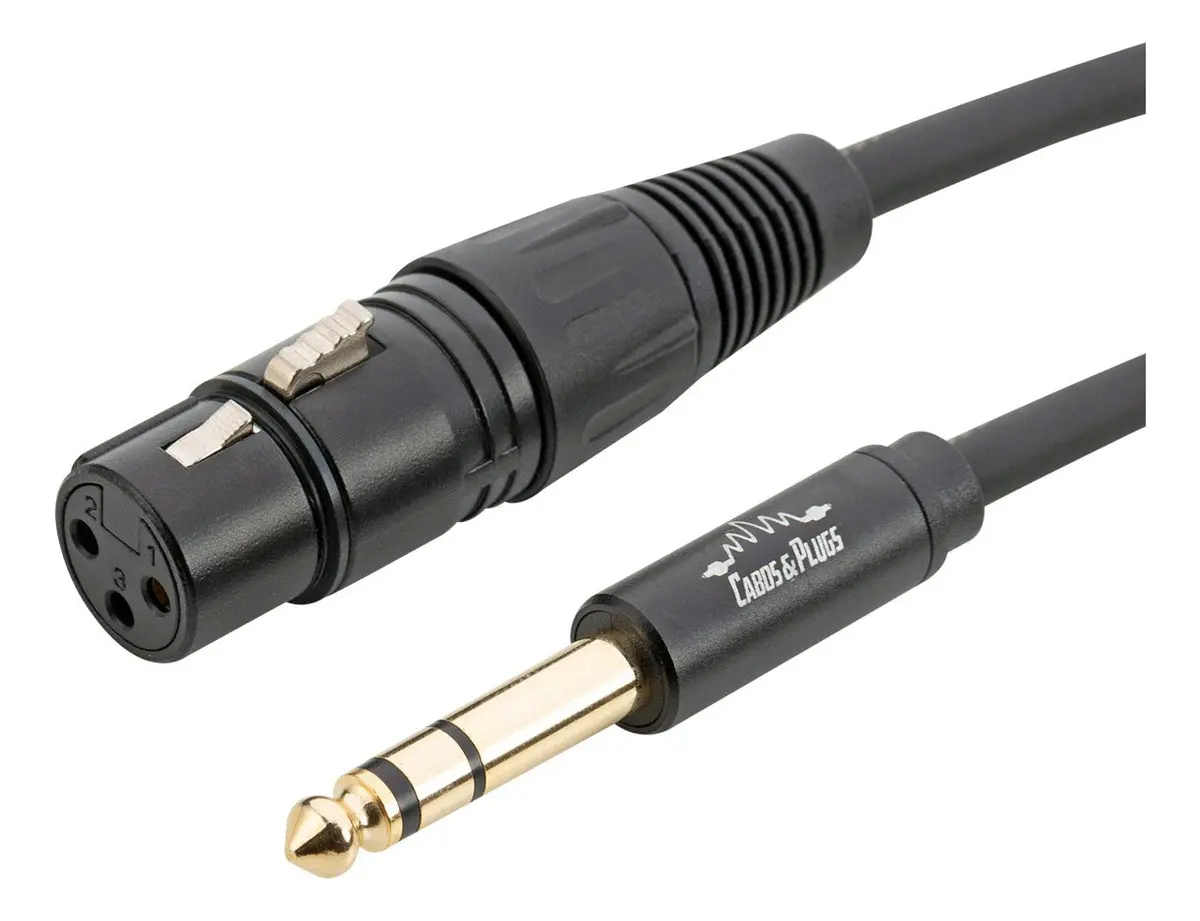Cabo De Microfone 3m P10 P/ Xrl - Pro Audio
